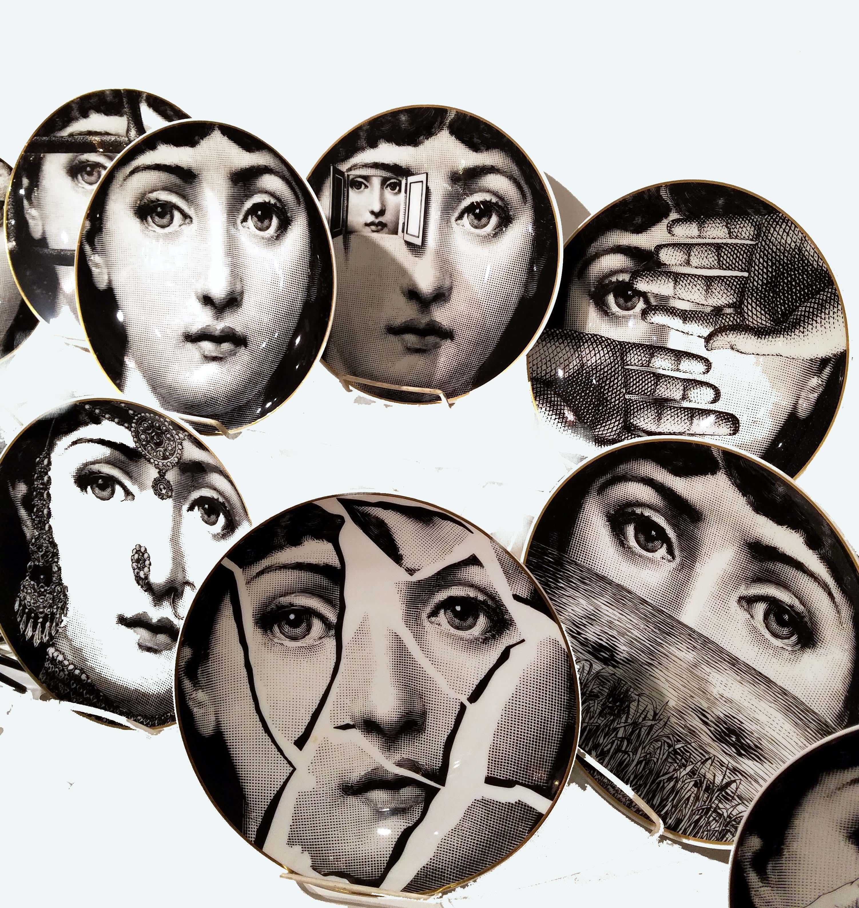 German Set of 12 Piero Fornasetti for Rosenthal 