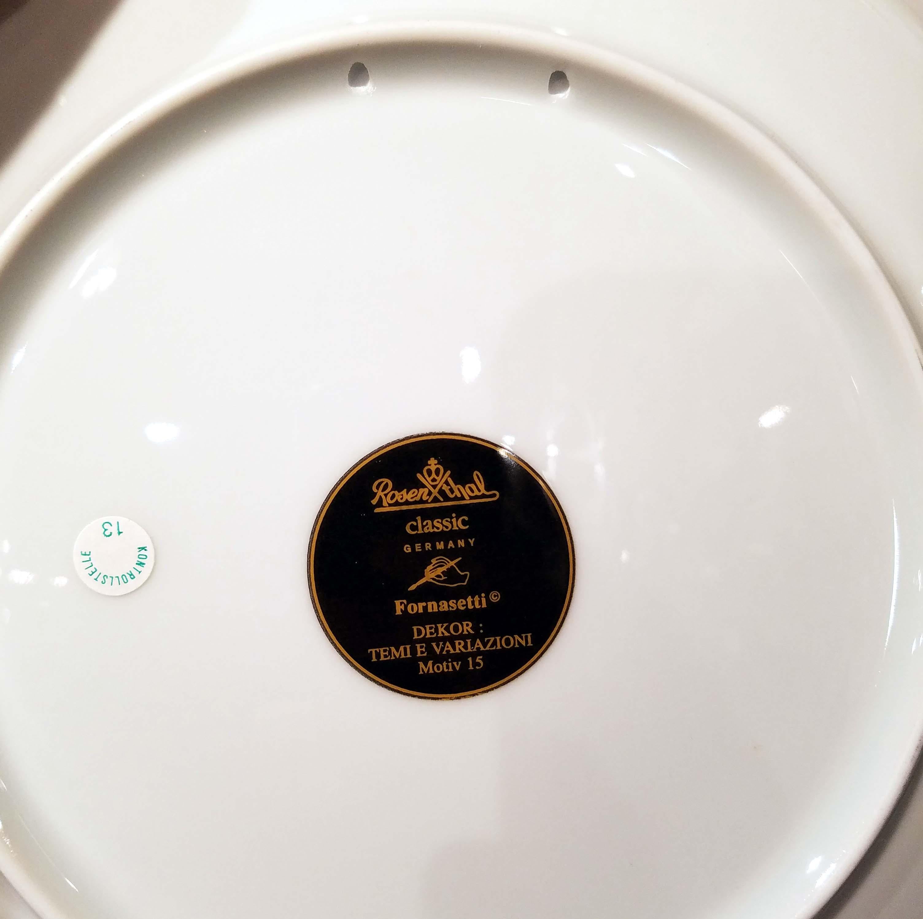 20th Century Set of 12 Piero Fornasetti for Rosenthal 