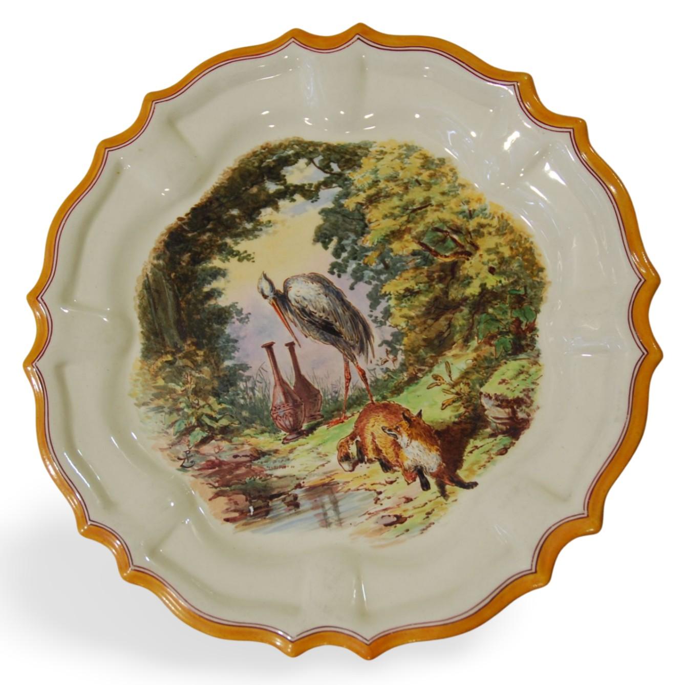 Set of 12 Plates, Aesop Fables, Wedgwood, circa 1860 For Sale 4