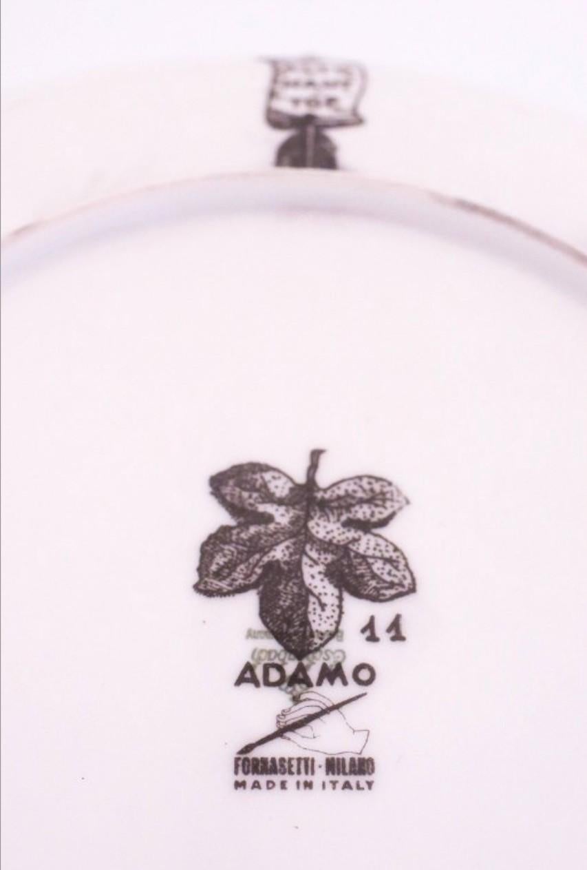 Ensemble de 12 assiettes, Piero Fornasetti, Adamo/Adamo Bon état - En vente à Stockholm, SE
