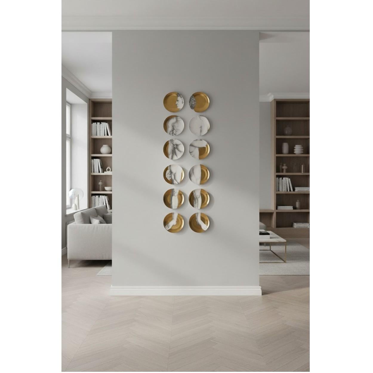 Set von 12 Tellern, Piero Fornasetti, Adamo / Adam (Porzellan) im Angebot