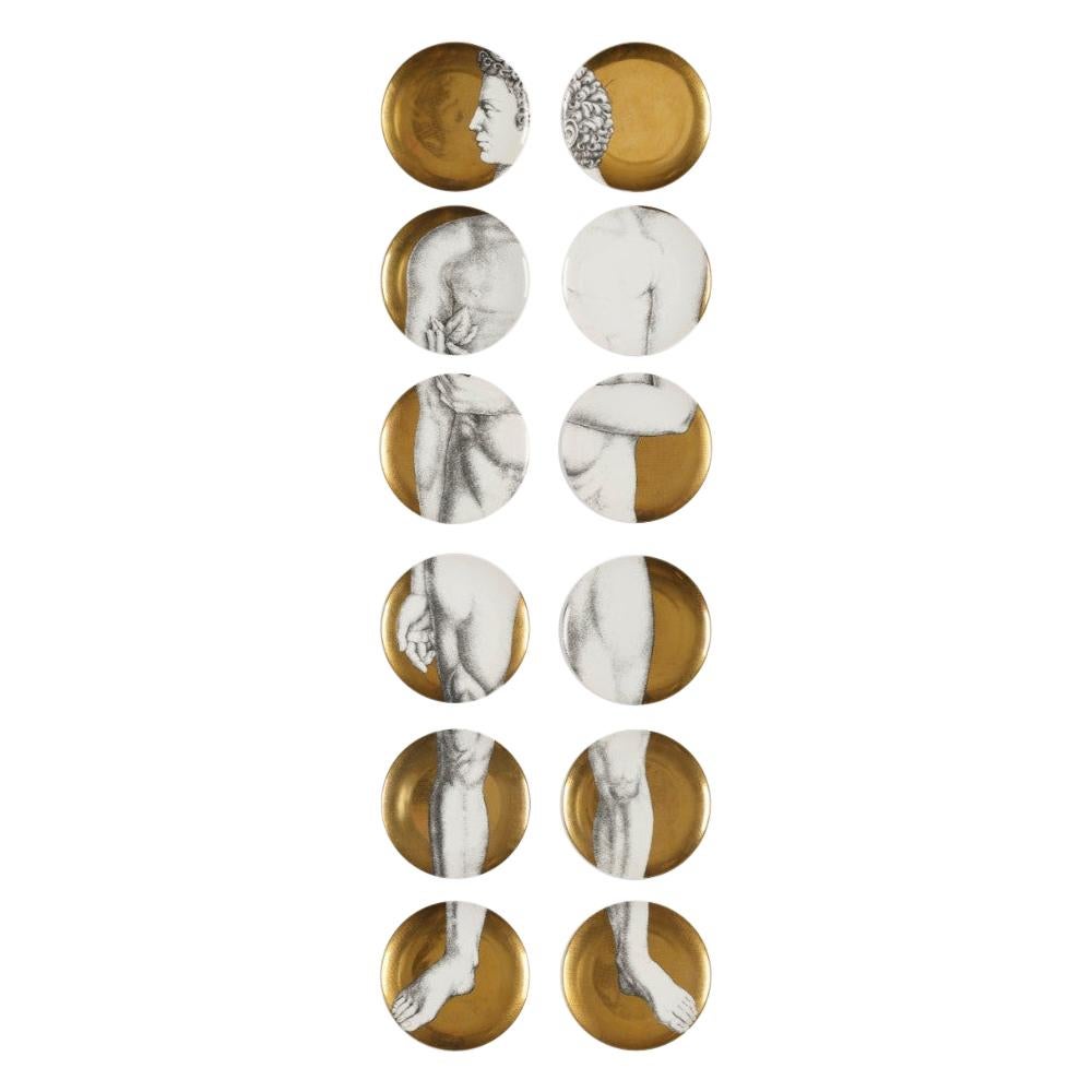 Set of 12 Plates, Piero Fornasetti, Adamo / Adam