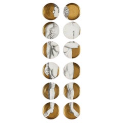 Set von 12 Tellern, Piero Fornasetti, Adamo / Adam