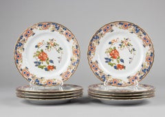 Set of 12 Porcelain Dinner Plates made by Bernardaud Limoges model Singapour