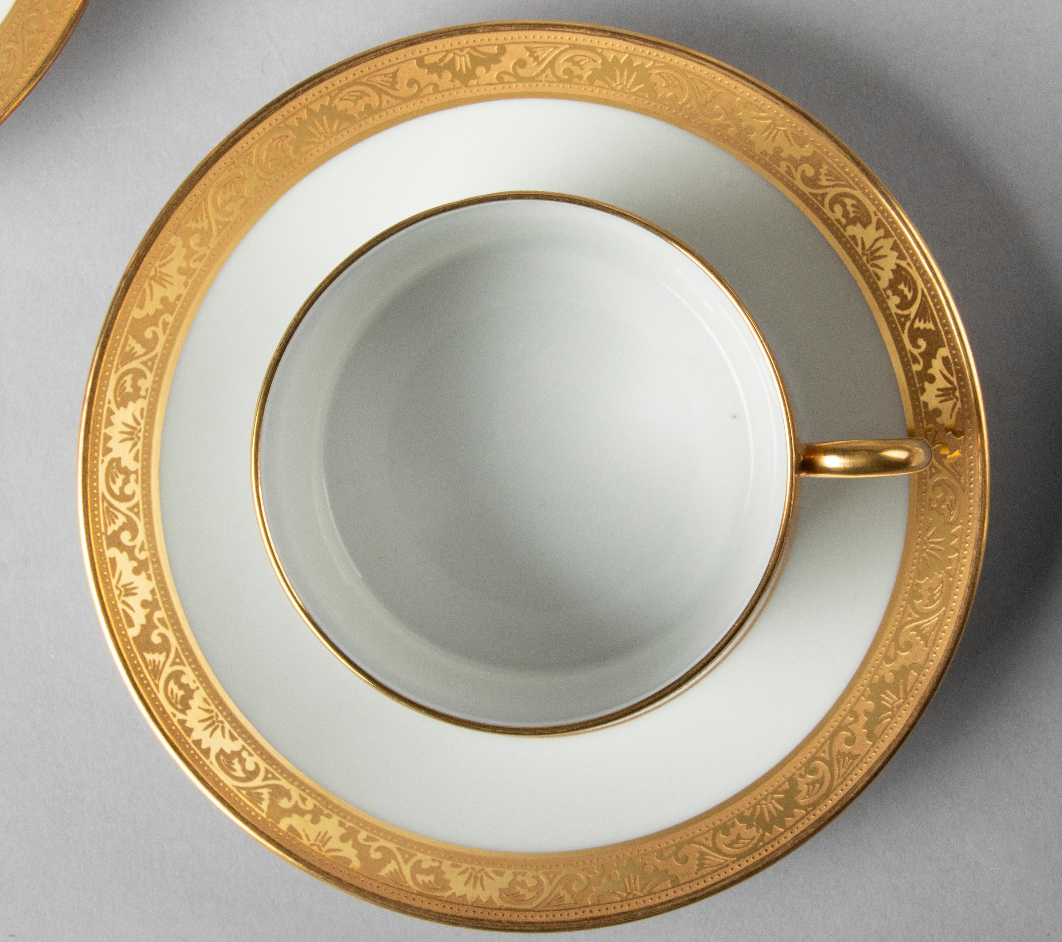 Set of 12 Porcelain Tea Trios by Raynaud Limoges 3