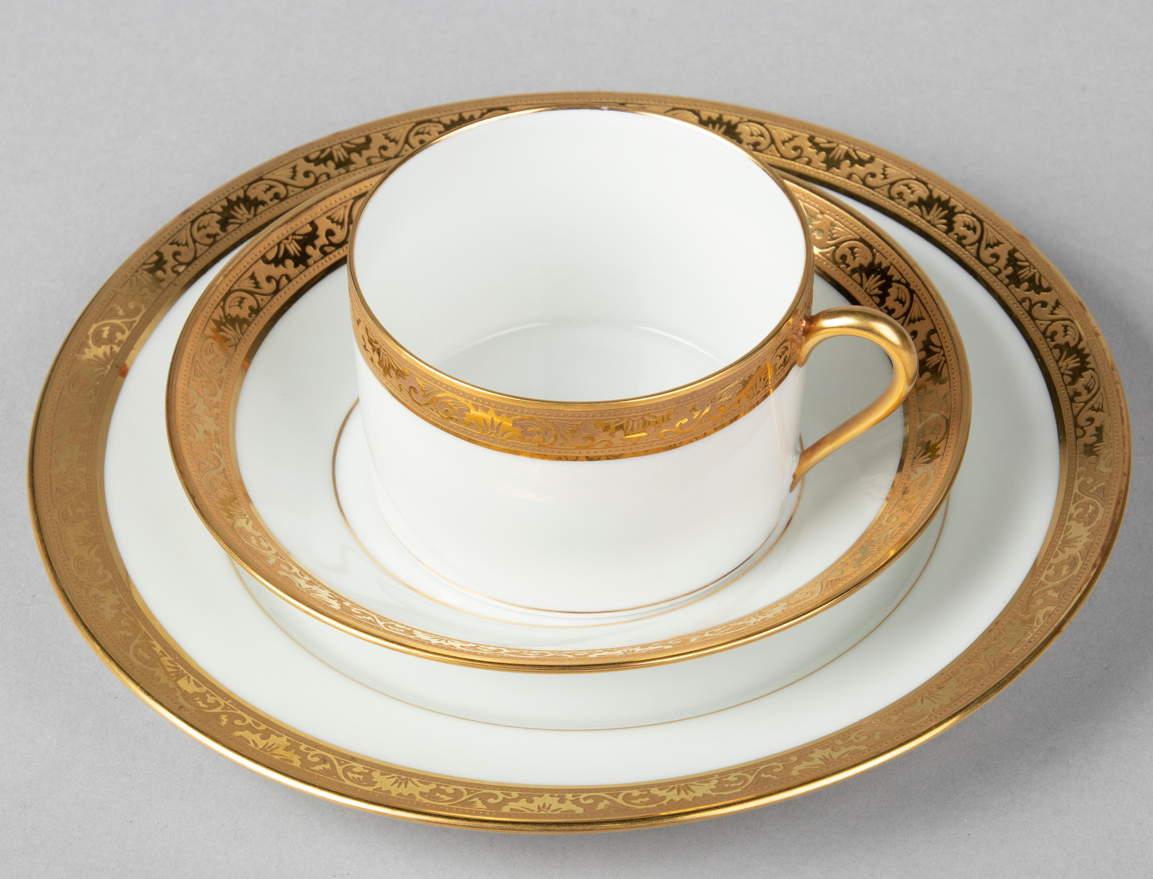 Set of 12 Porcelain Tea Trios by Raynaud Limoges 11
