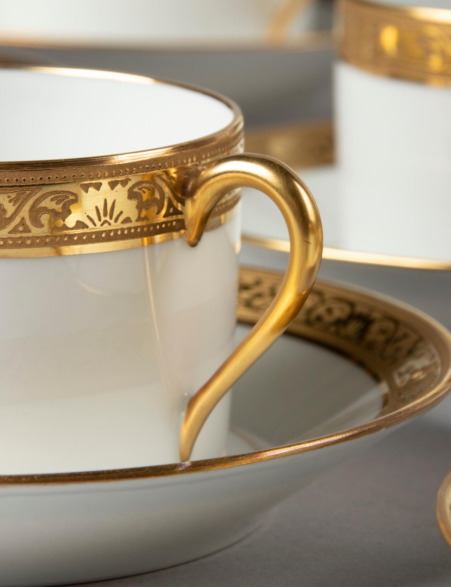 Set of 12 Porcelain Tea Trios by Raynaud Limoges 1