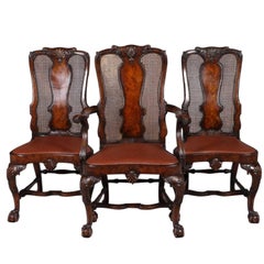 Antique Set of 12 George I Style High Back Dining Chairs Gill & Reigate, London