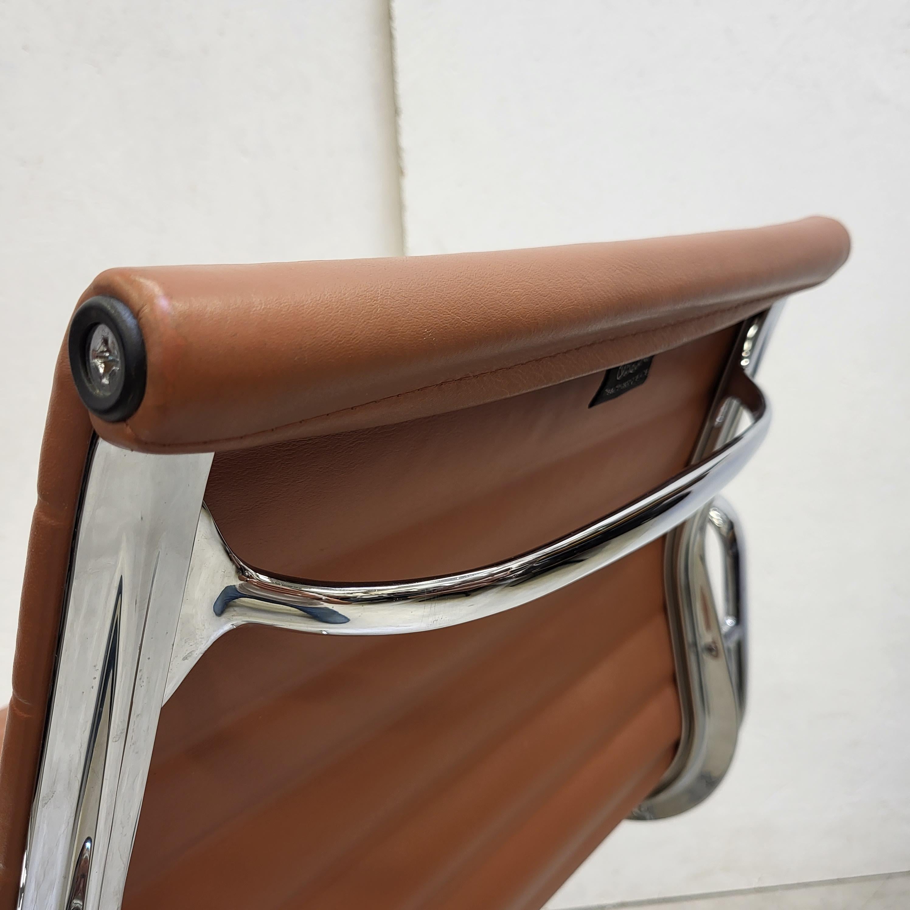 Set of 12 Rare Cognac Vitra EA107 Aluminium Chairs by Charles Eames 1