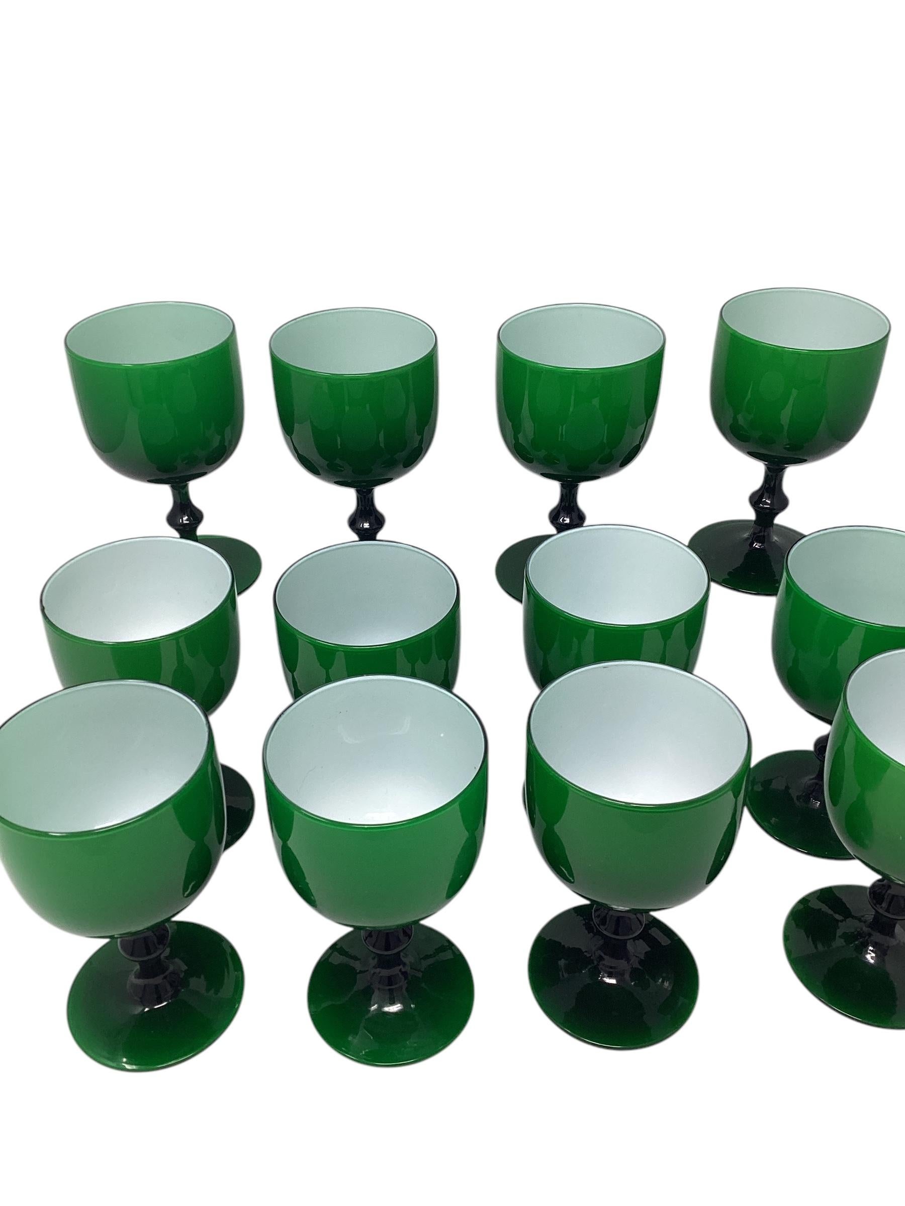 Set of 12 Rare Murano Wine or Water Goblets 3