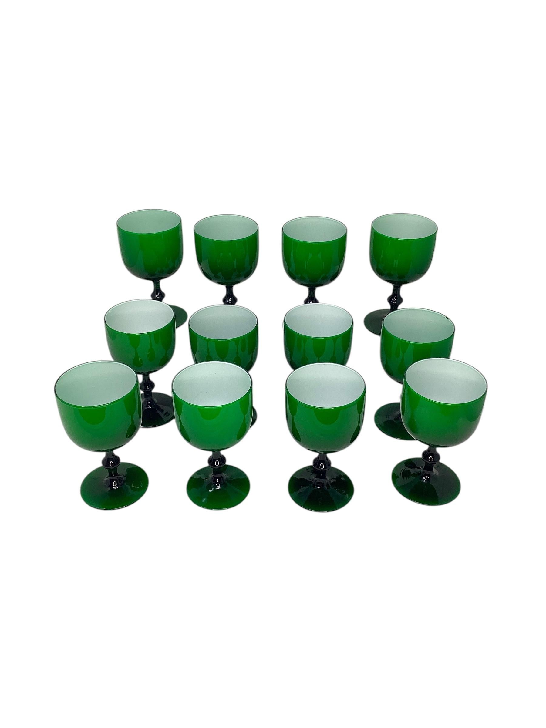 Set of 12 Rare Murano Wine or Water Goblets 5