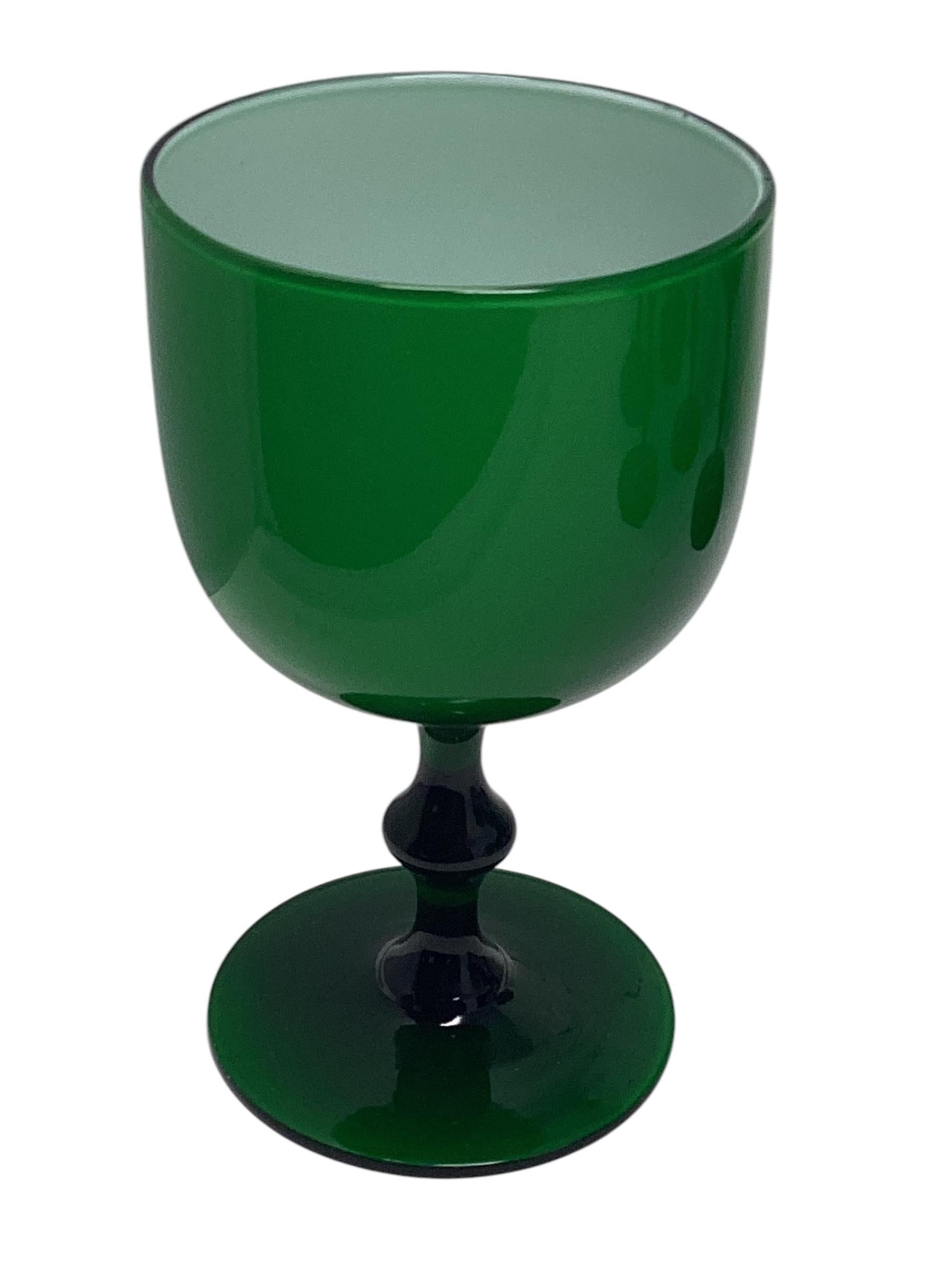 Set of 12 Rare Murano Wine or Water Goblets In Good Condition In Chapel Hill, NC