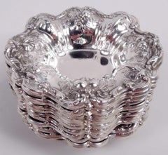 Set of 12 Reed & Barton Francis I Sterling Silver Nut Dishes