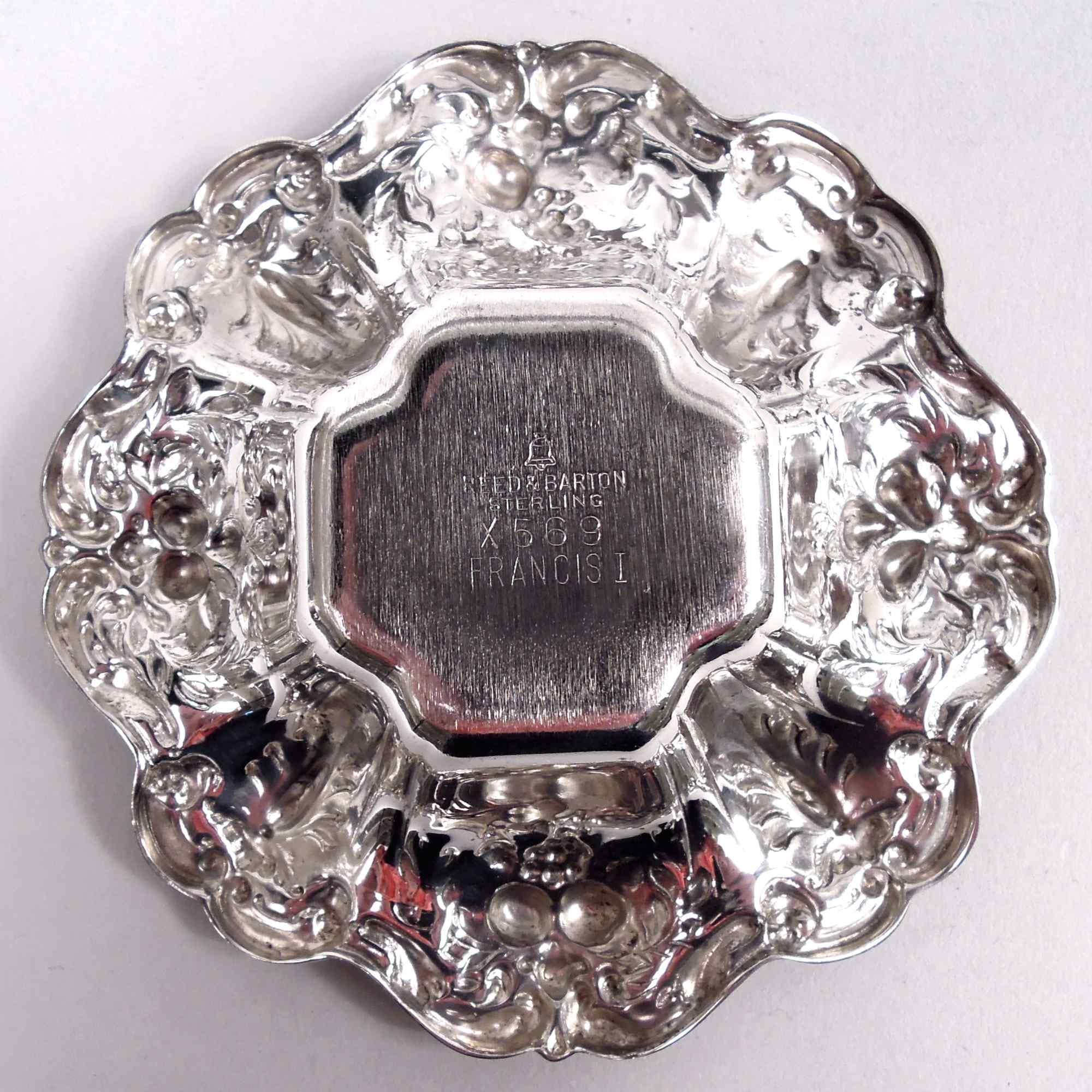 Argento 925 Set di 12 piatti per noci in argento sterling Reed & Barton Francis I in vendita