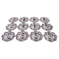 Set of 12 Reed & Barton Francis I Sterling Silver Nut Dishes