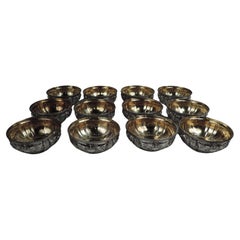 Set of 12 Reed & Barton Louis XV Sterling Silver Dessert Bowls, 1929