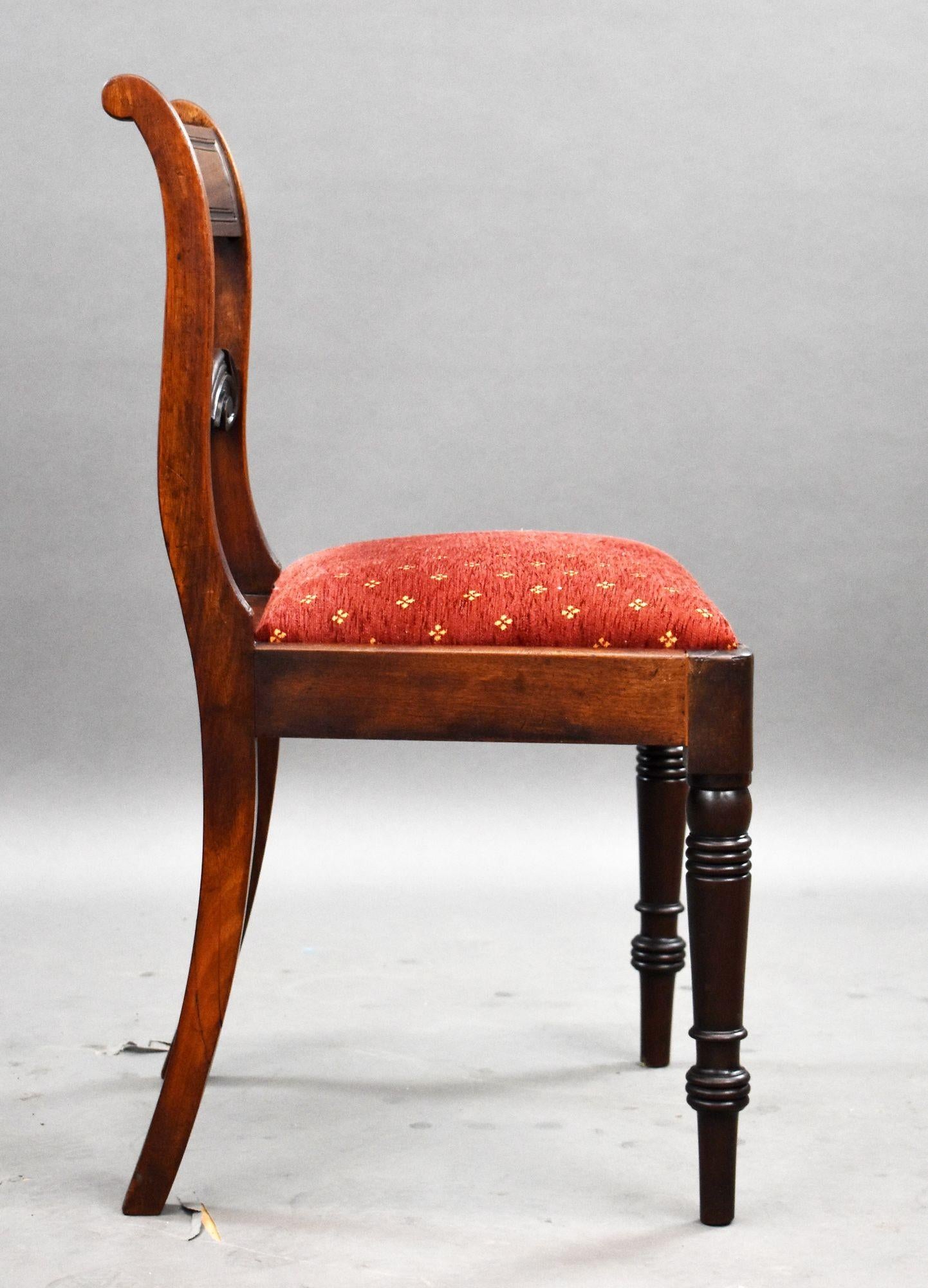 Set of 12 Regency Mahogany Dining Chairs For Sale 6