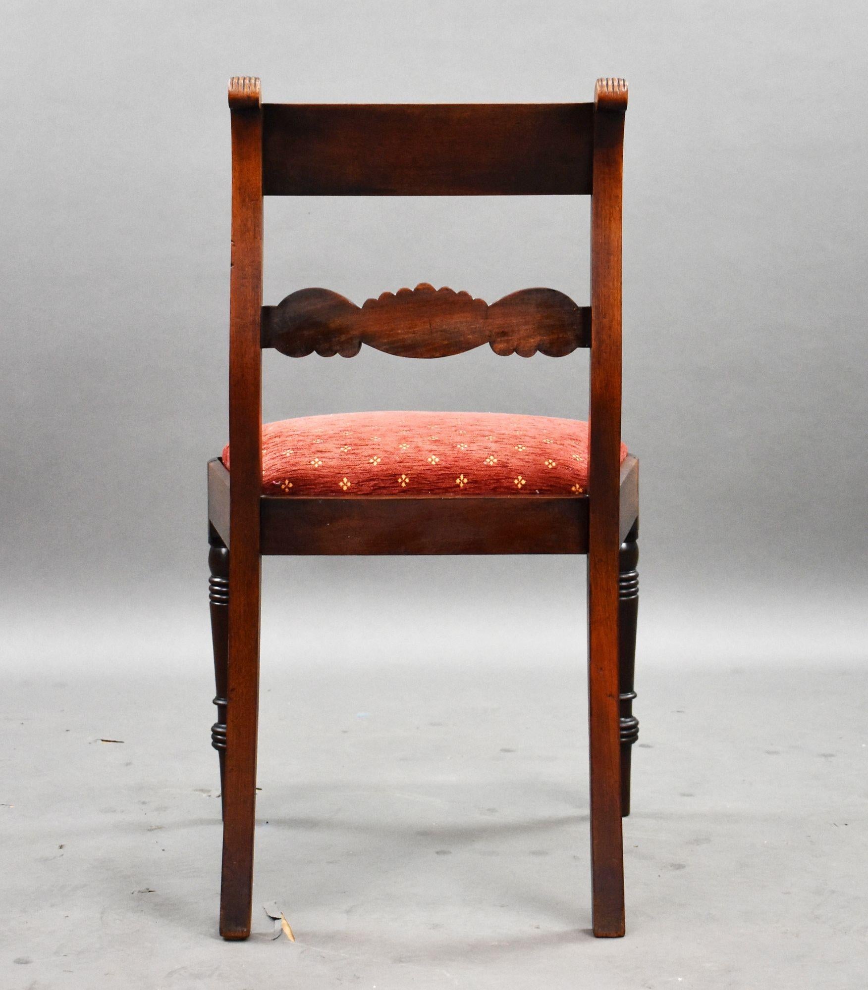 Set of 12 Regency Mahogany Dining Chairs For Sale 7