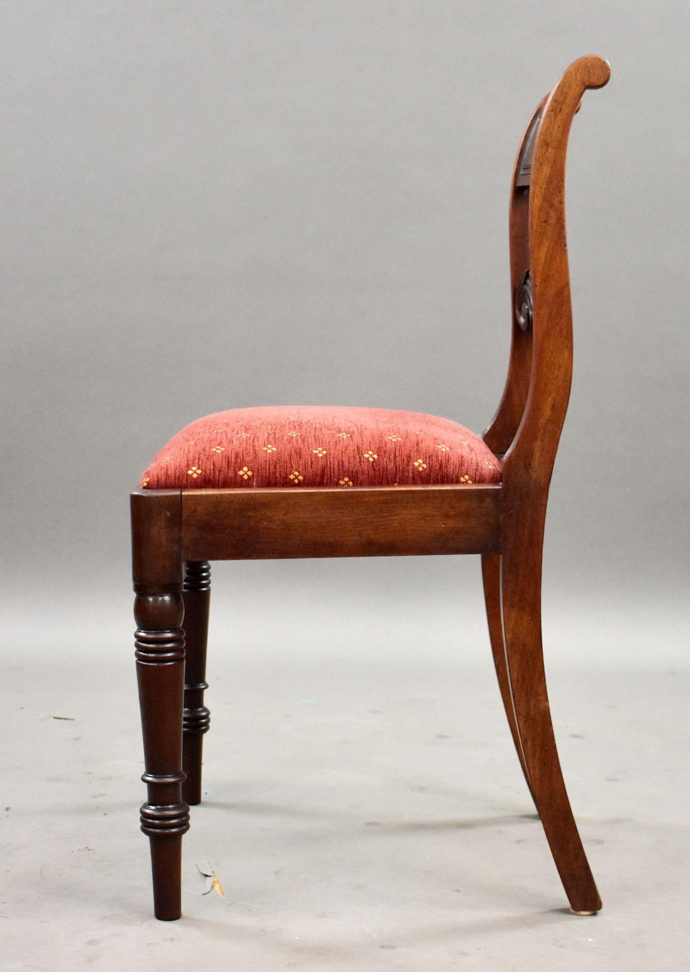 Set of 12 Regency Mahogany Dining Chairs For Sale 8
