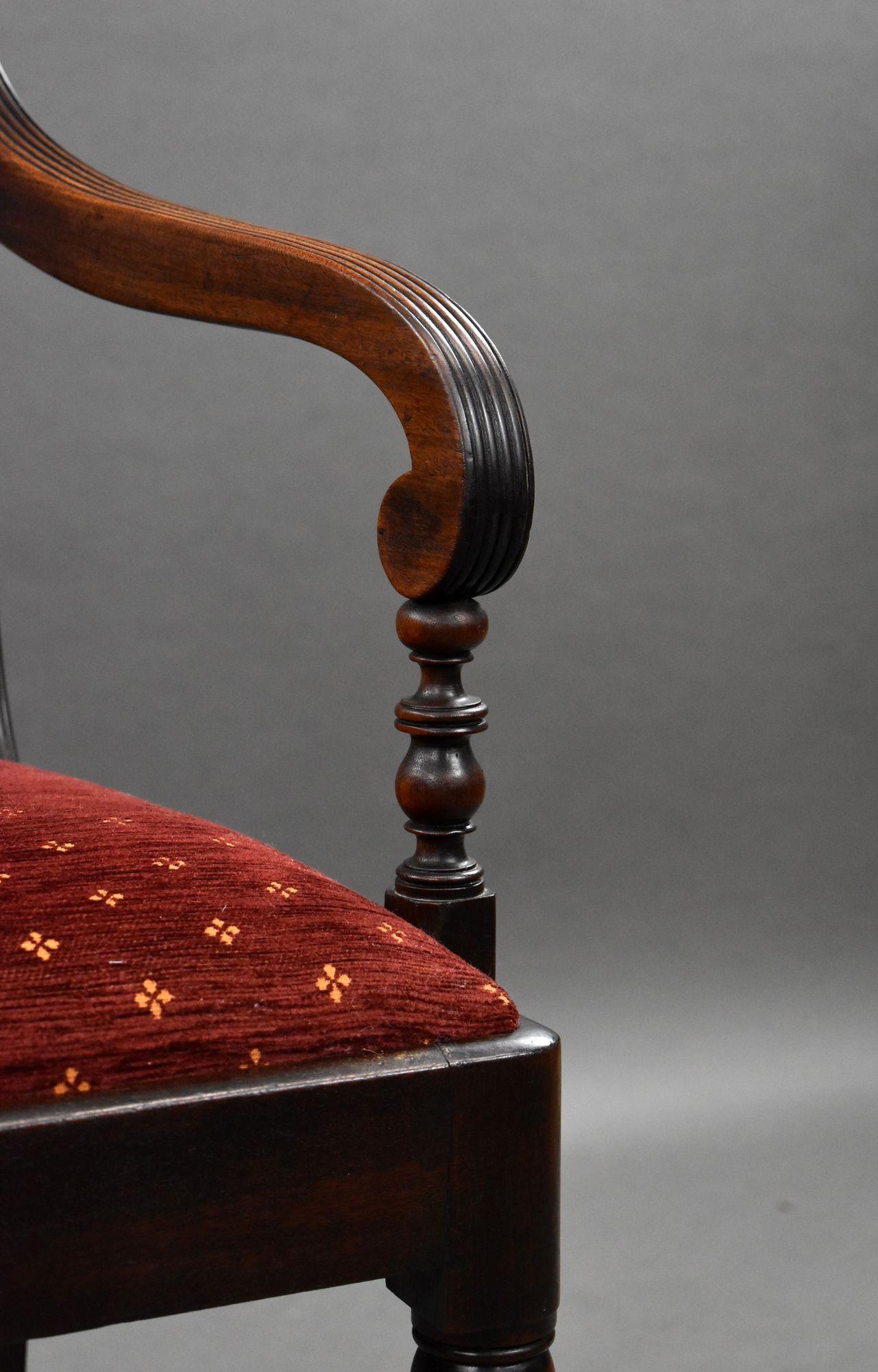 Set of 12 Regency Mahogany Dining Chairs For Sale 3