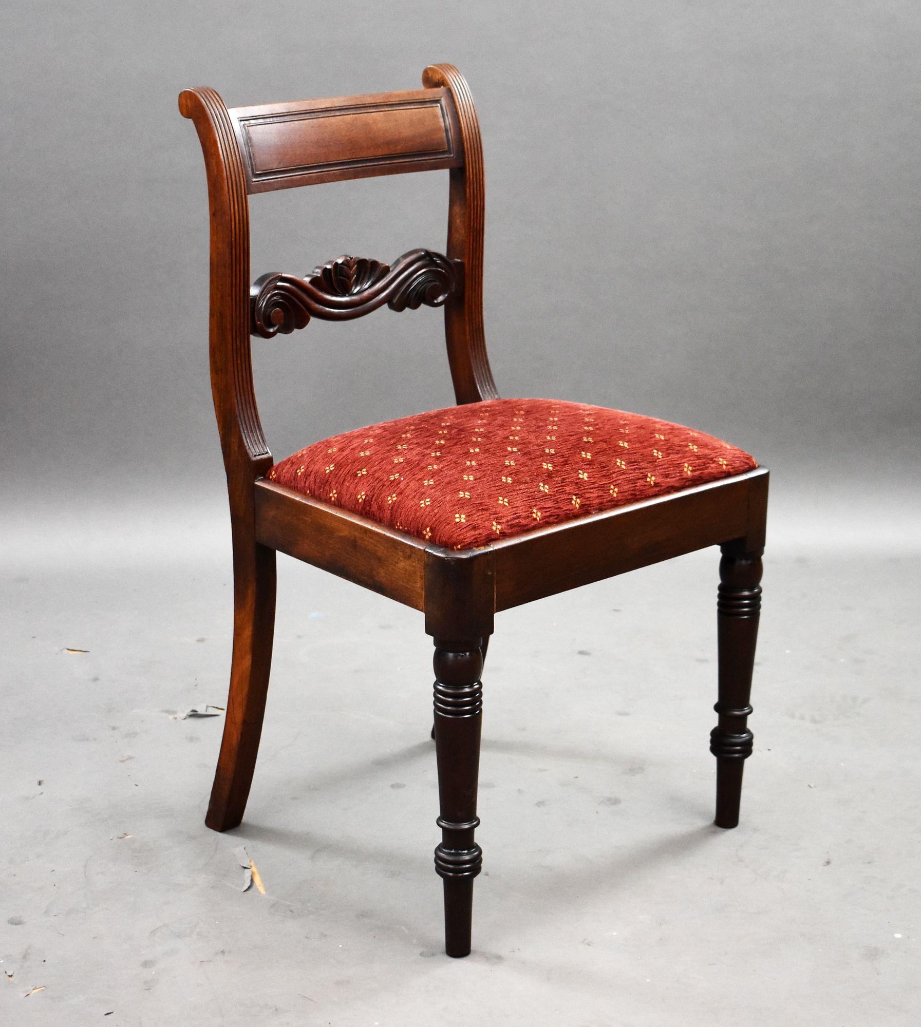 Set of 12 Regency Mahogany Dining Chairs For Sale 4