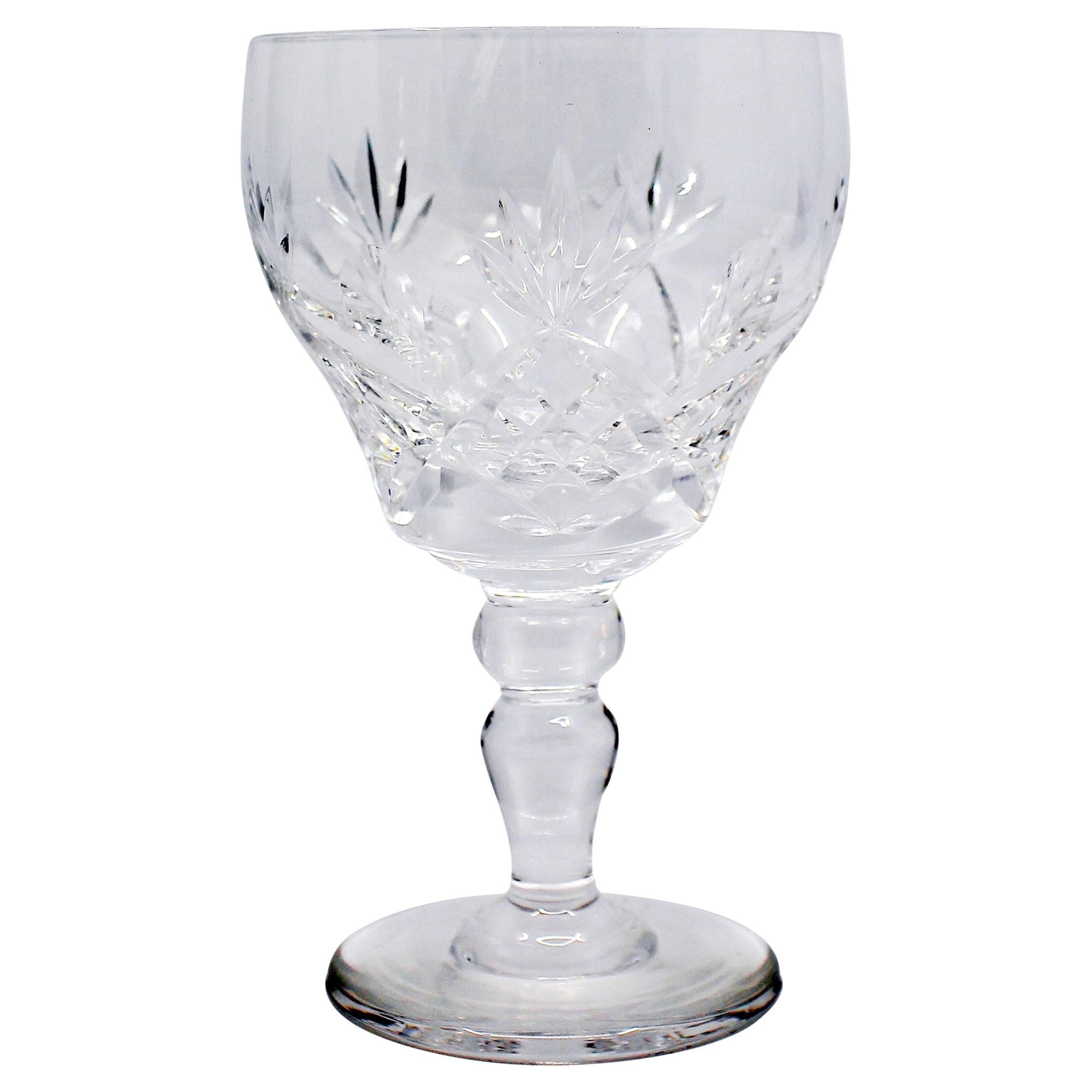 Set of 12 Royal Brierley "Elizabeth" Cut Dessert Wine Glasses For Sale