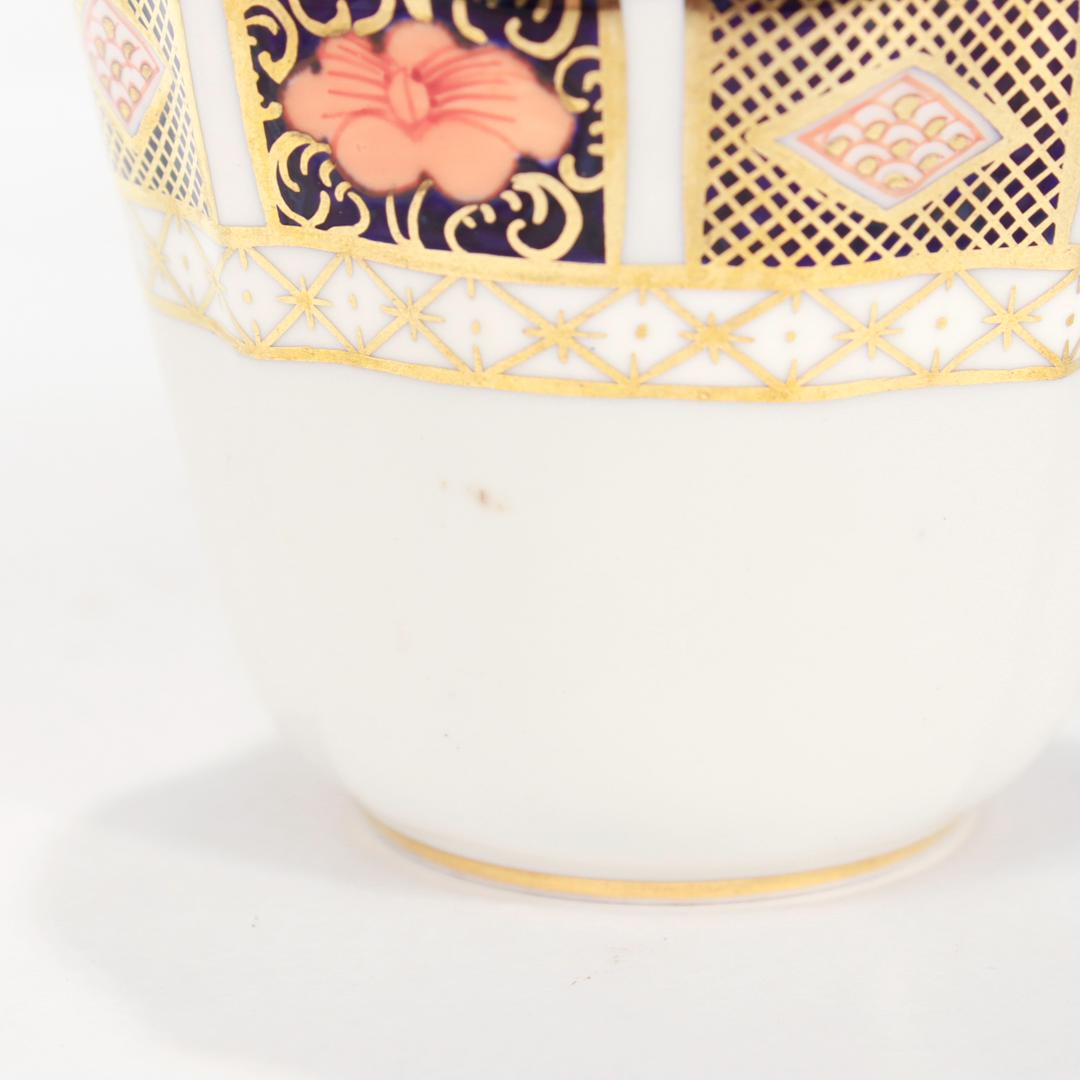 Set of 12 Royal Crown Derby Porcelain Border Imari Pattern 8450 Cups & Saucers For Sale 11