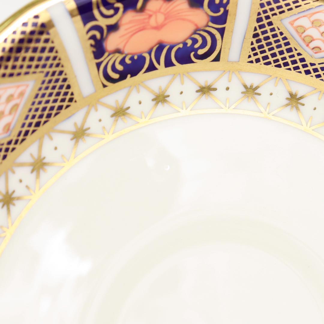 Set of 12 Royal Crown Derby Porcelain Border Imari Pattern 8450 Cups & Saucers For Sale 14
