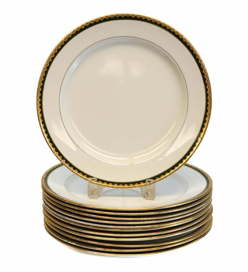 royal doulton dinner set green and gold