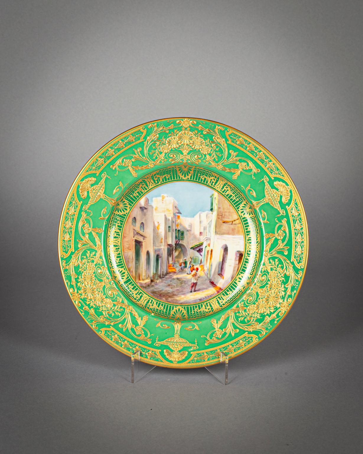 Ensemble de 12 assiettes de cabinet en porcelaine Royal Worcester, début du 20e siècle en vente 7