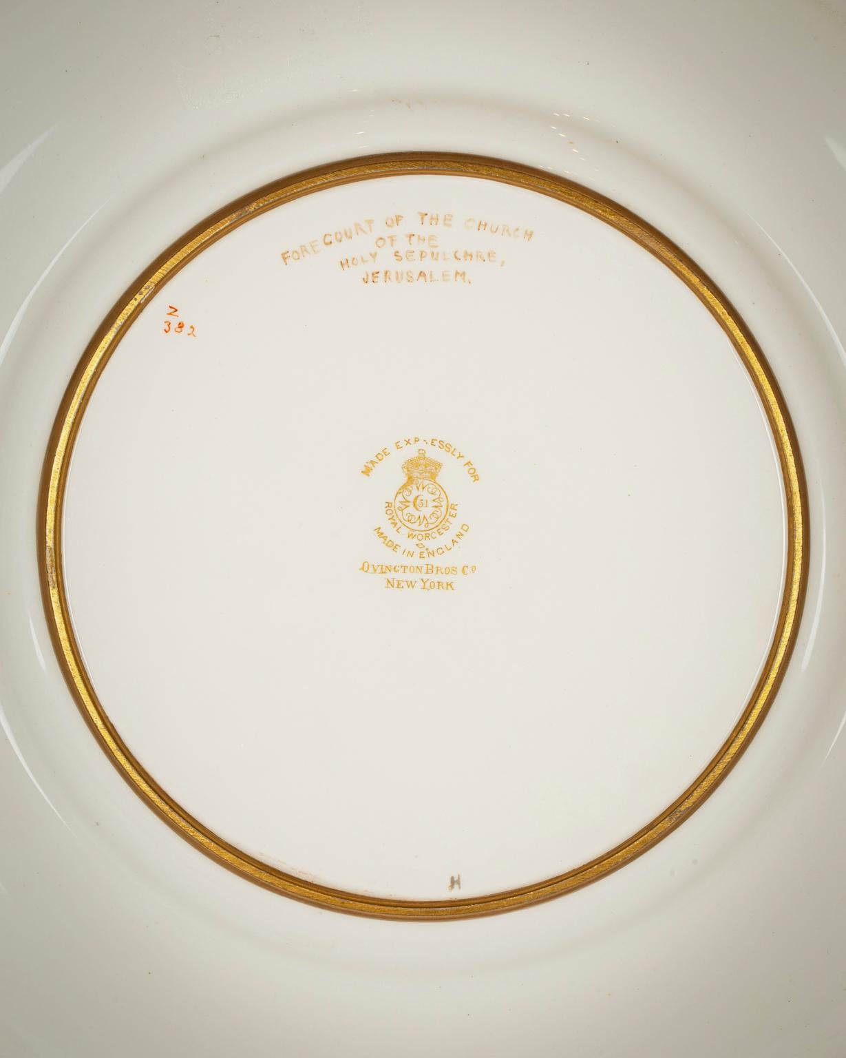 Porcelaine Ensemble de 12 assiettes de cabinet en porcelaine Royal Worcester, début du 20e siècle en vente