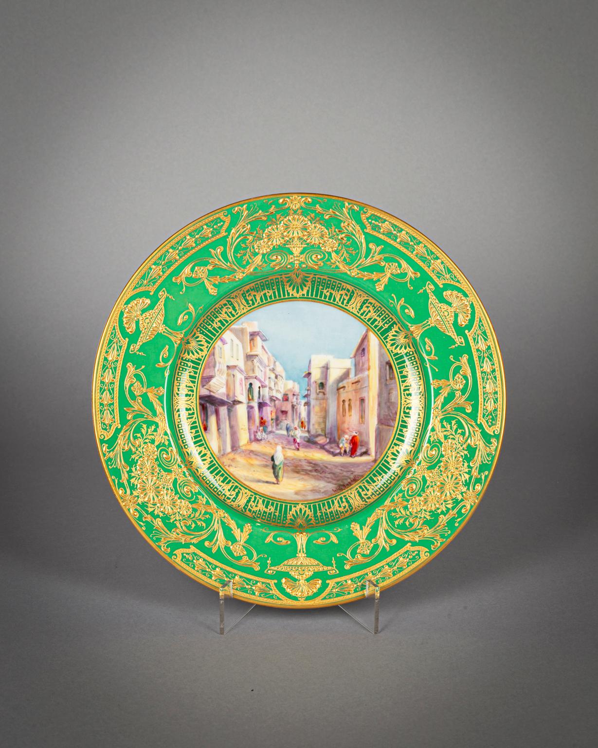 Ensemble de 12 assiettes de cabinet en porcelaine Royal Worcester, début du 20e siècle en vente 2