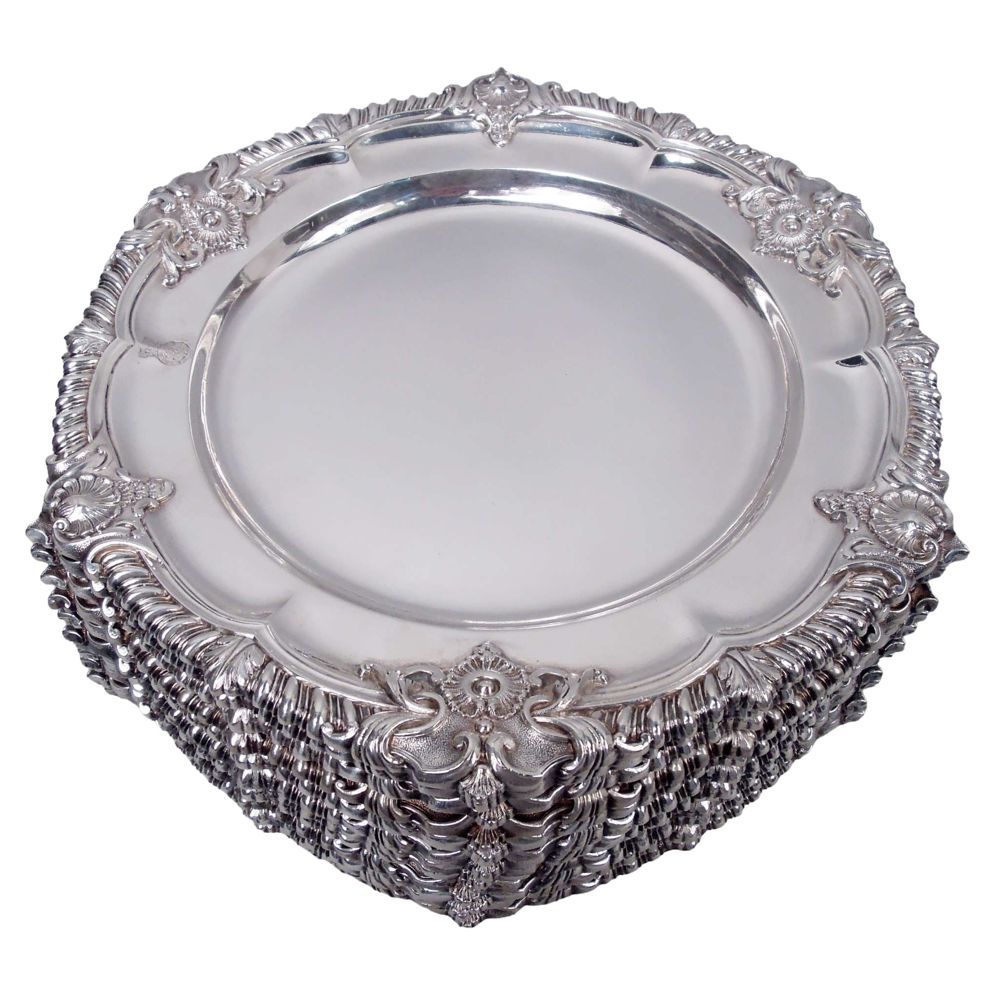 Set of 12 Rundell Bridge & Rundell Dinner Plates with Royal Provenance