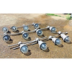 Set of 12 Russell & Stoll Cast Aluminum Industrial Warehouse Loft Factory Lights