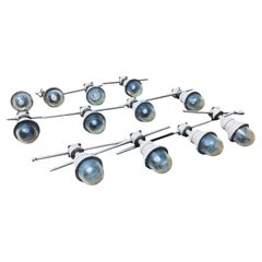 Set of 12 Russell & Stoll Cast Aluminum Industrial Warehouse Loft Factory Lights