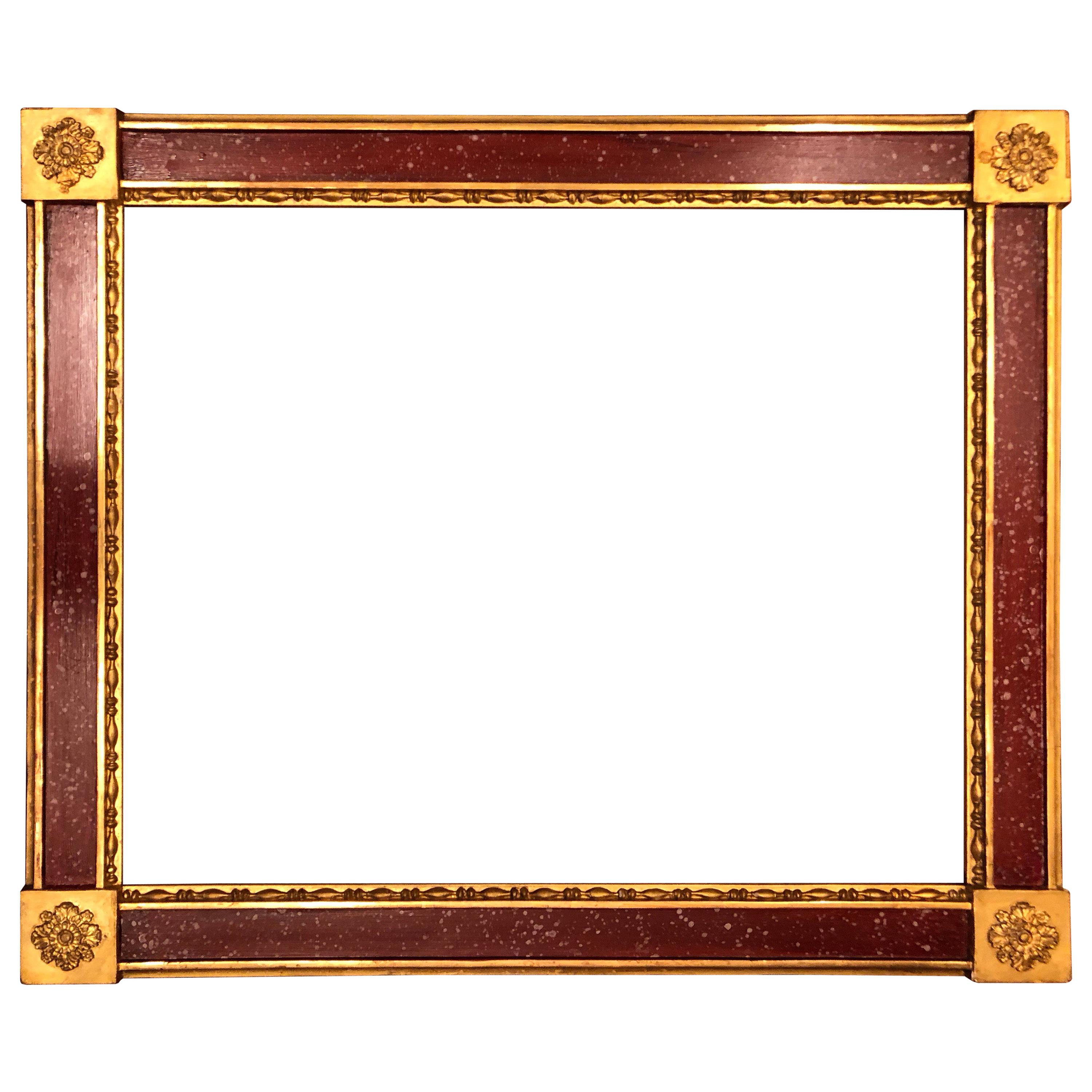 Set of 12 Russian Faux Porphyry Frames For Sale