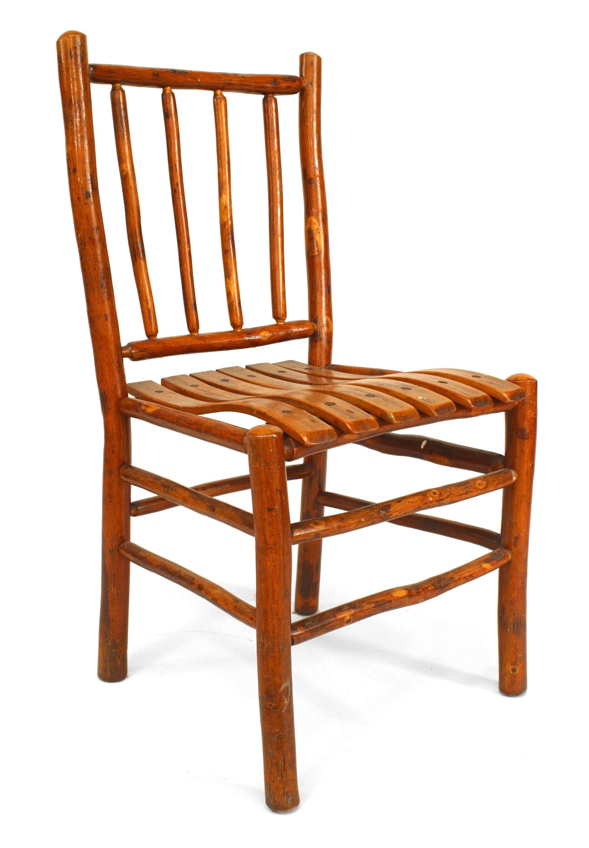 Set of 12 American Rustic Old Hickory Martinsville Chairs In Good Condition For Sale In New York, NY