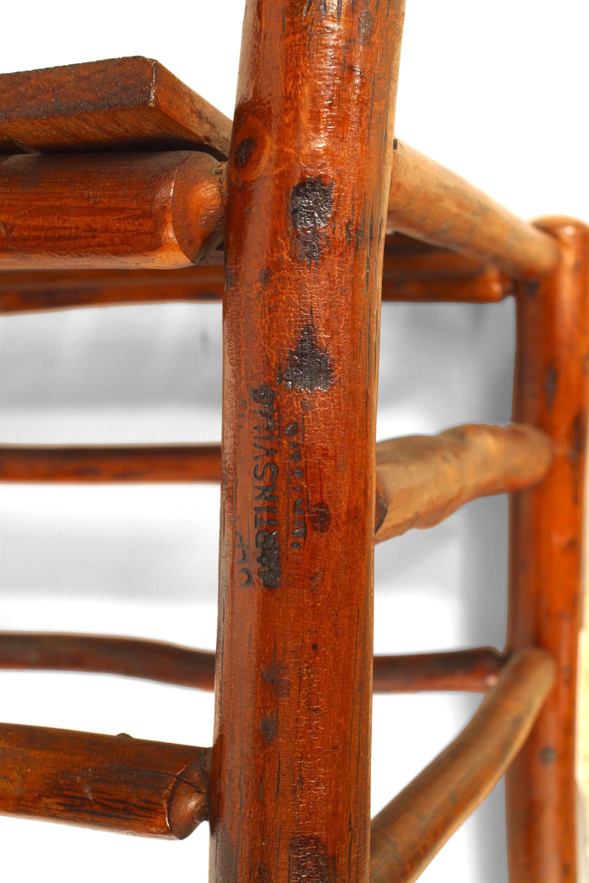 Set of 12 American Rustic Old Hickory Martinsville Chairs In Good Condition For Sale In Queens, NY