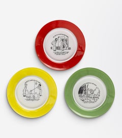 Set of 12 Saint-Gobain Advertising Plates Designed by Jean Effel