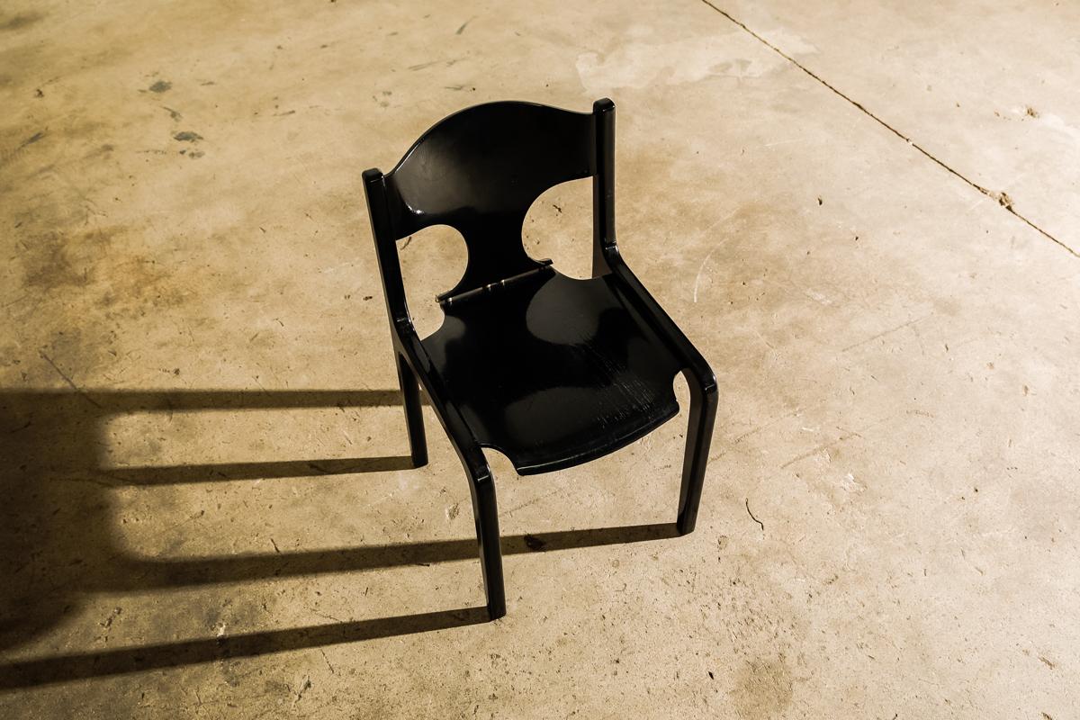 Set of 12 Savini Dining Chairs by Augusto Savini for Pozzi 1