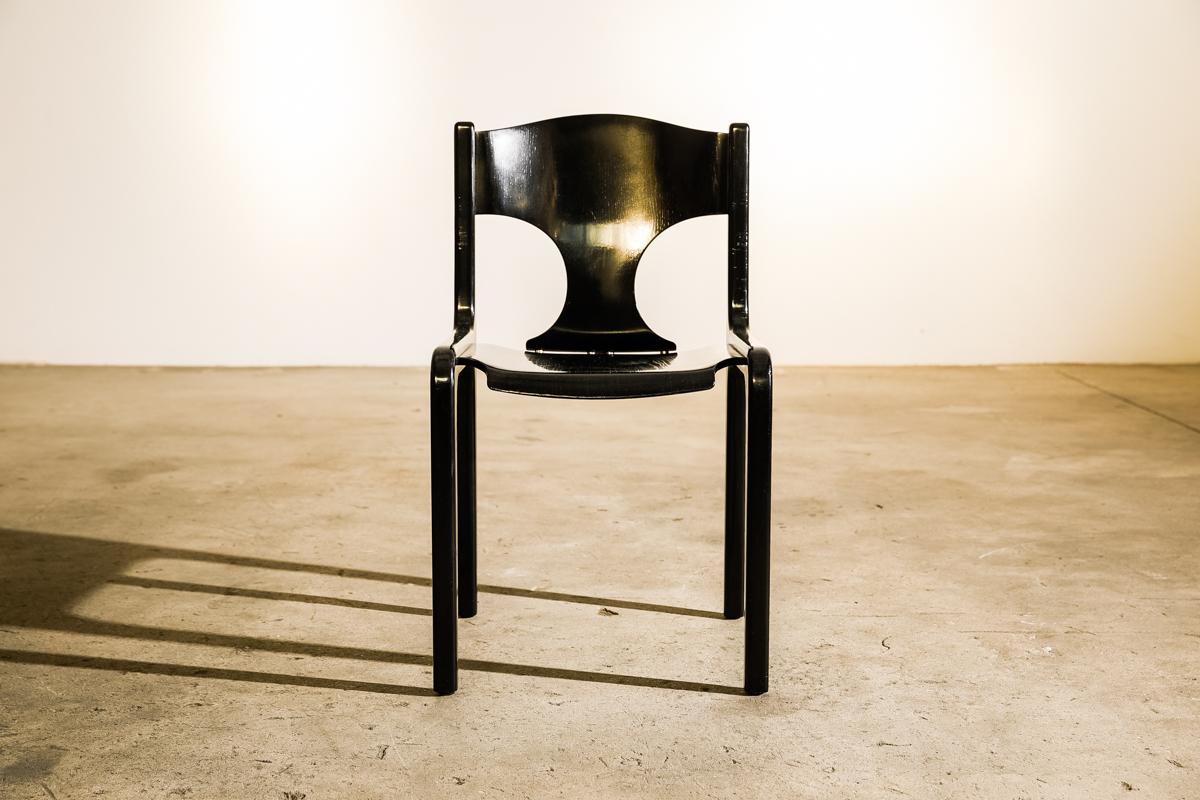 Set of 12 Savini Dining Chairs by Augusto Savini for Pozzi 2