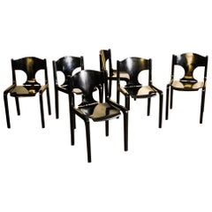 Set of 12 Savini Dining Chairs by Augusto Savini for Pozzi