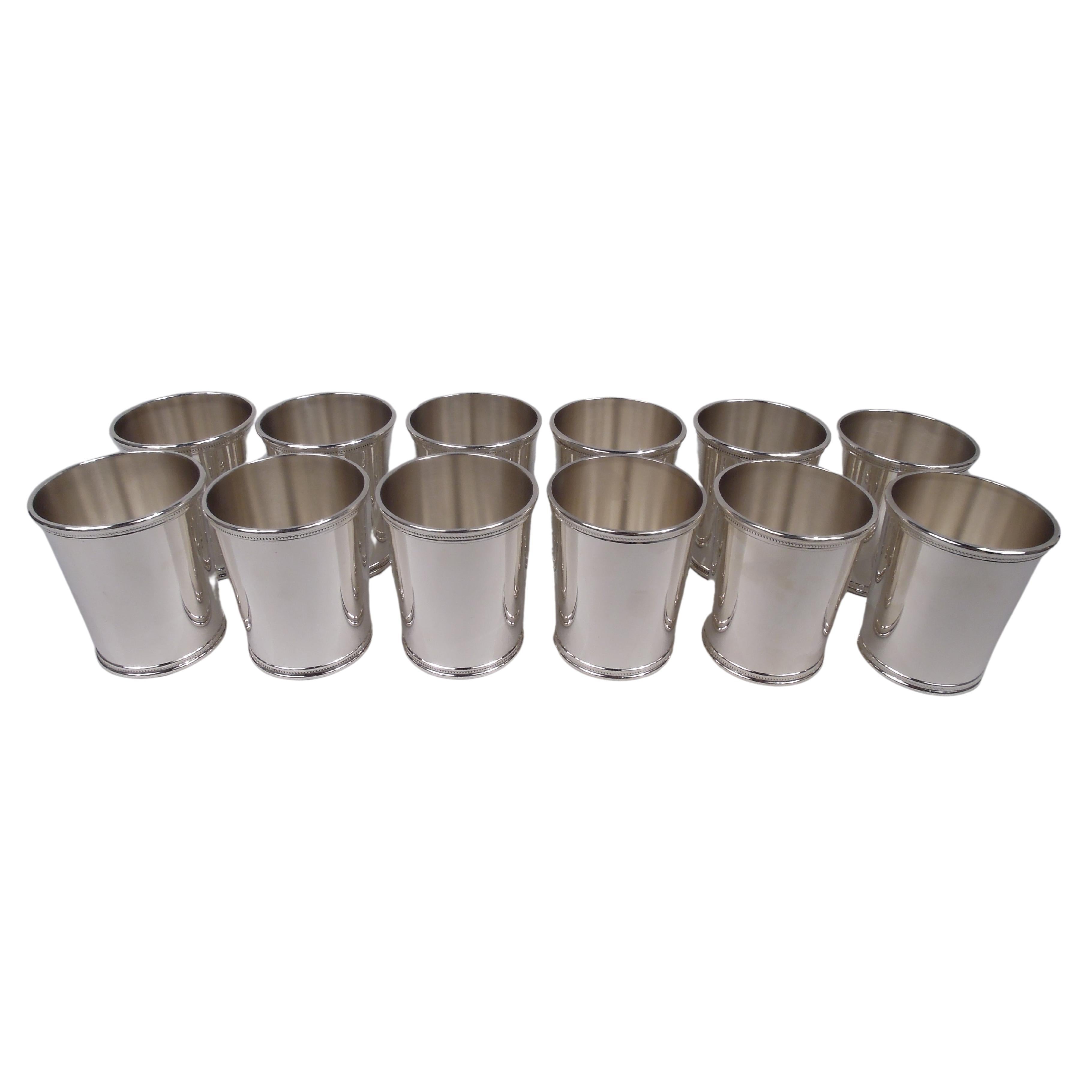 Set of 6 Reed and Barton Sterling Silver Mint Julep Cups from Carter