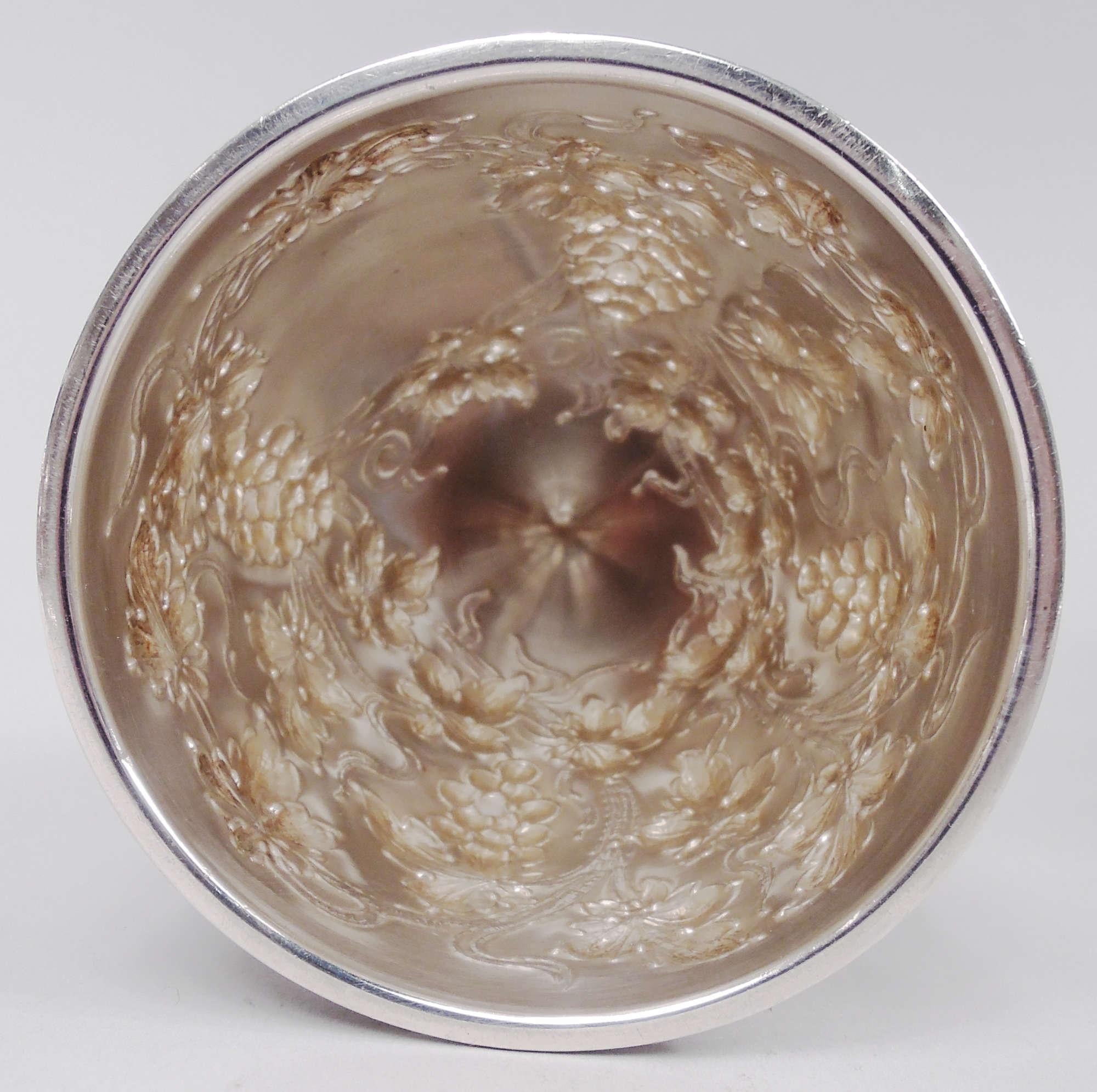 Set of 12 Schofield Baltimore Sterling Silver Grapevine Goblets For Sale 1