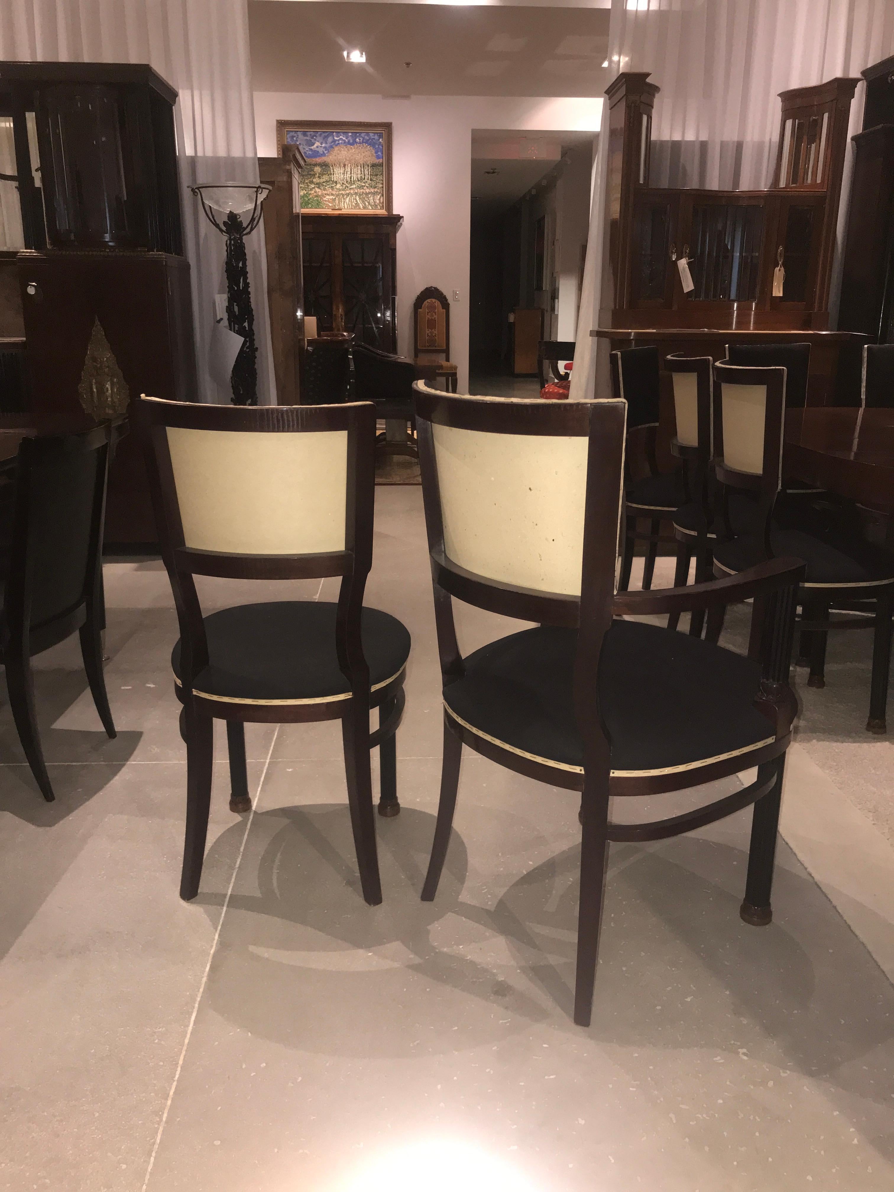 Wood Set of 12 Sezession Dining Chairs For Sale