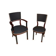 Antique Set of 12 Sezession Dining Chairs