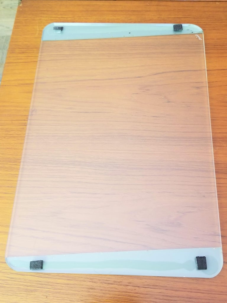 Placemats Table Setting for 12 Artist Signed Lucite and Mirror 1970s at