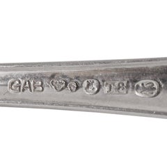 Set of 12 Silver Coffee Spoons, Sweden by Guldsmedsaktiebolaget, 1945