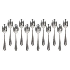 Set of 12 Silver Coffee Spoons, Sweden by Guldsmedsaktiebolaget, 1945