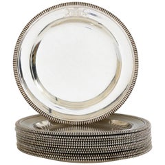 Set of 12 Silver Dinner Plates by Paul Storr